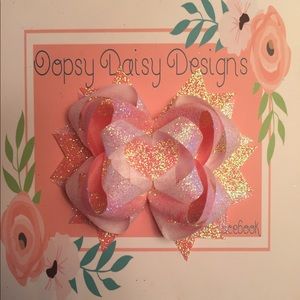 Glitter boutique hair bow